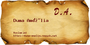 Duma Amália névjegykártya